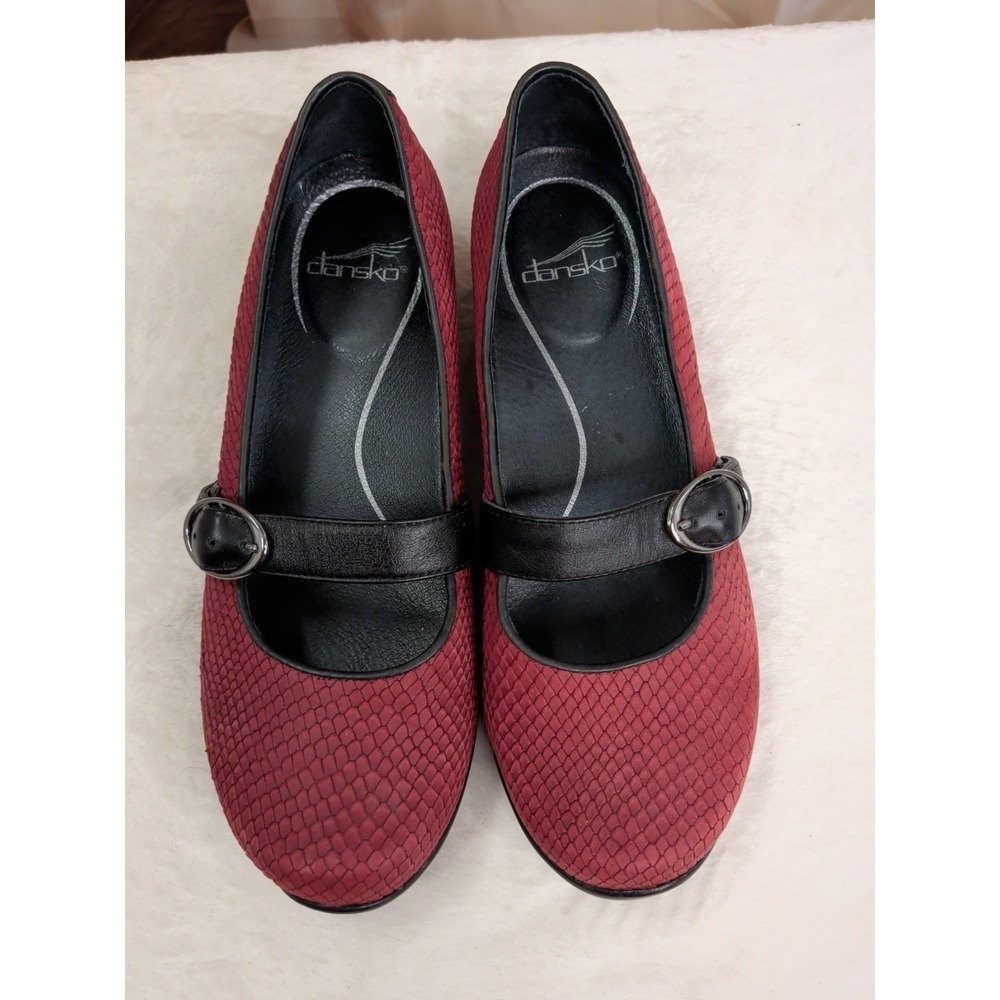 Dansko Mary Jane Red Flats